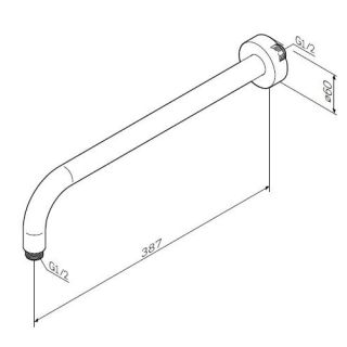 Кронштейн для верхнего душа Am.Pm F0522701
